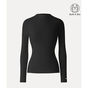 OGL Top Size S NEW MaxWarm Brushed Mockneck Long Sleeve Brami Classic Black